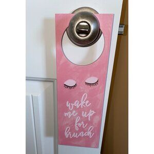 WAKE ME UP FOR BRUNCH door hanger decoration Valentines Day Valentine small gift